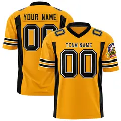 Yellow Black Insert Color Authentic Football Jersey