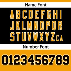 Yellow-Black Raglan Sleeves Football Jersey 4