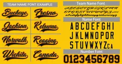 Yellow Black Red Classic Authentic Baseball Jersey 3
