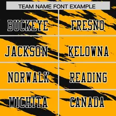 Yellow Black Scratch Pattern Authentic Football Jersey 3