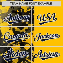Yellow Black Split Graffiti Raglan Sleeve Baseball Jersey 3