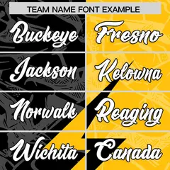 Yellow Black Split Lightning Pattern Football Jersey 3
