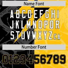 Yellow Black Split Lightning Pattern Football Jersey 4