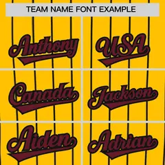 Yellow Black Stripe Authentic Fashion Baseball Jersey 3