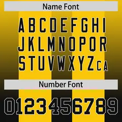 Yellow Black Vertical Stripe Gradient Team Football Jersey 4