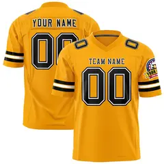 Yellow Black-White Classic Authentic Football Jersey