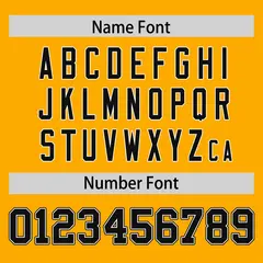 Yellow Black-White Classic Authentic Football Jersey 4