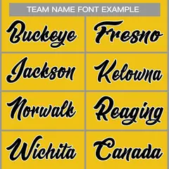 Yellow Black-White Classic Casual Basketball Jersey 3