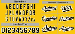 Yellow Black-White Raglan Sleeves Authentic Baseball Jersey 3