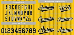 Yellow Black-White Stripe Fashion Baseball Jersey 3