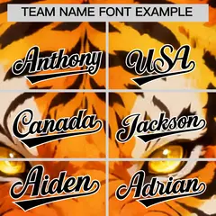 Yellow Black White Tiger Graffiti Baseball Jersey 3