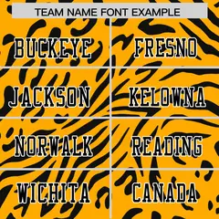 Yellow Black-White Zebra Stripes Authentic Football Jersey 3