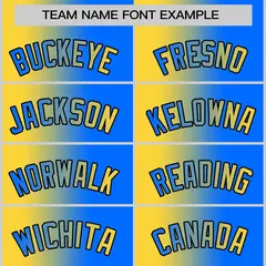 Yellow Blue Black Gradient Fashion Basketball Jersey 5