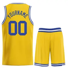 Yellow Blue Bull Classic Sets Basketball Jersey 2