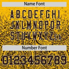 Yellow Brown Floral Gradient Full Button Baseball Jersey 4