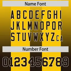 Yellow Brown Gradient Vertical Stripe Team Football Jersey 4