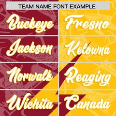 Yellow Cardinal Split Lightning Pattern Football Jersey 3