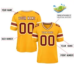 Yellow Classic Authentic Football Jersey 2