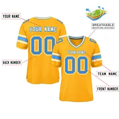 Yellow Classic Authentic Football Jersey 2