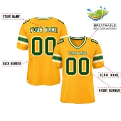 Yellow Classic Authentic Football Jersey 2