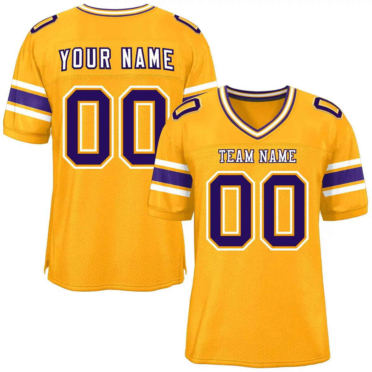 Yellow Classic Authentic Football Jersey