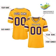Yellow Classic Authentic Football Jersey 2