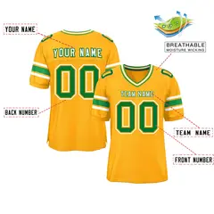 Yellow Classic Authentic Football Jersey 2