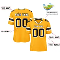 Yellow Classic Authentic Football Jersey 2