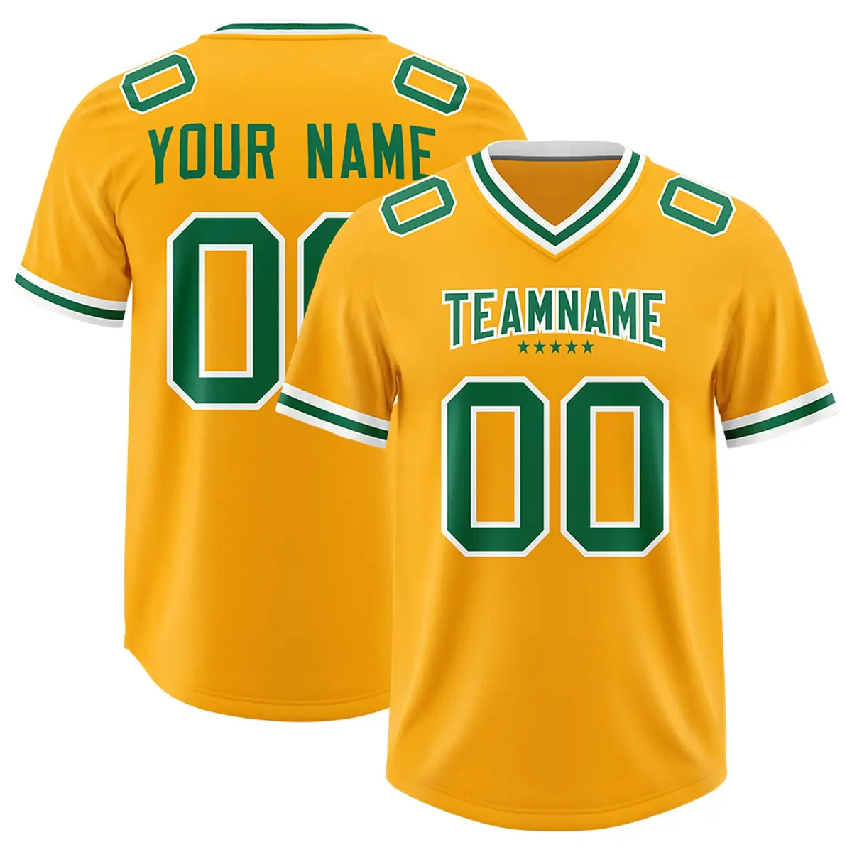 Yellow Classic Style American Football Jersey