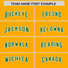 Yellow Classic Style American Football Jersey 3