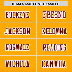 Yellow Crimson Gradient Side Pattern Football Jersey 3