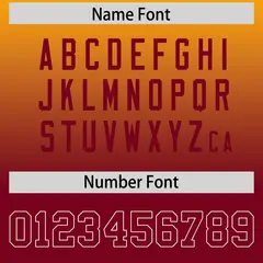 Yellow Crimson Gradient Side Pattern Football Jersey 4