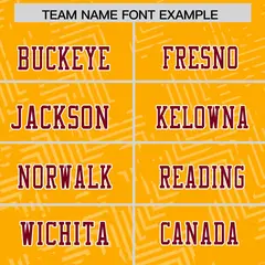 Yellow Crimson Graffiti Line Authentic Football Jersey 3