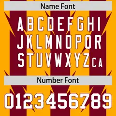 Yellow Crimson Razr Stripe Graffiti Flag Football Jersey 4