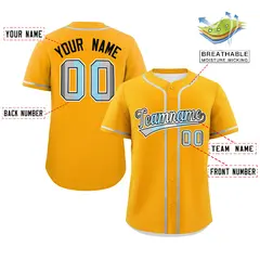 Yellow Demiboy Pride Month Classic Authentic Baseball Jersey 2