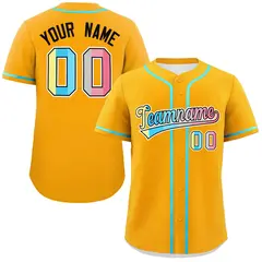 Yellow Genderflux Pride Month Classic Baseball Jersey