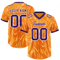 Yellow Graffiti Pattern Authentic Football Jersey 1