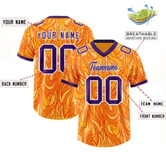Yellow Graffiti Pattern Authentic Football Jersey 2