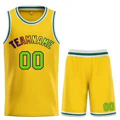 Yellow Green-Black Bull Classic Sets Basketball Jersey