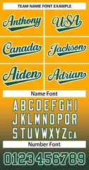 Yellow Green Green-White Gradient Two-Button Softball Jersey 3