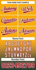 Yellow Green Red-White Gradient Two-Button Softball Jersey 3
