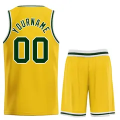 Yellow Green-White Bull Classic Sets Basketball Jersey 2