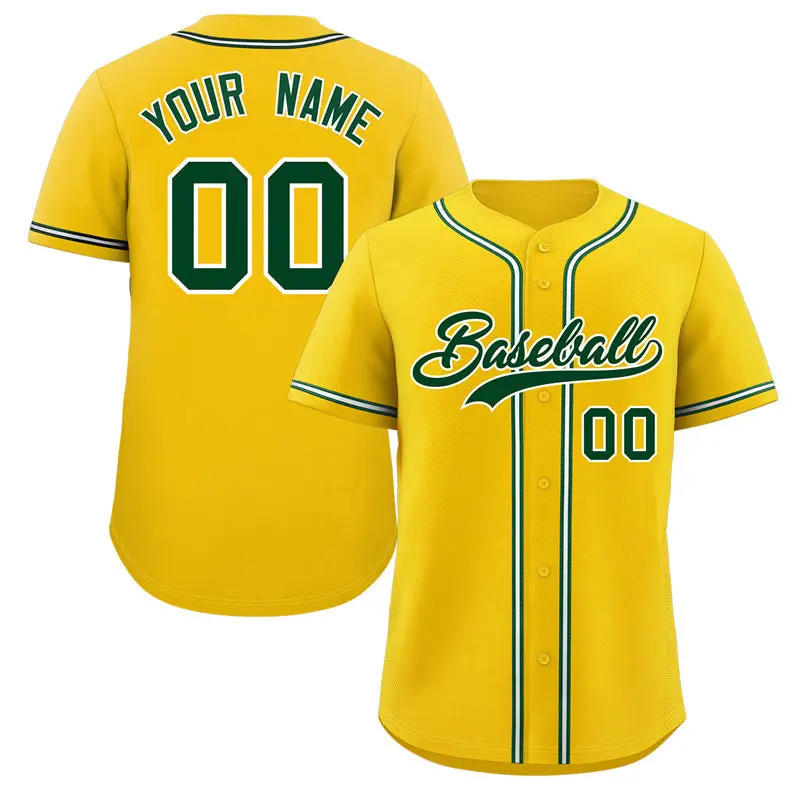 Yellow Green-White Classic Authentic Baseball Jersey