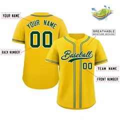 Yellow Green-White Classic Authentic Baseball Jersey 2