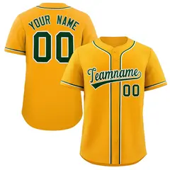 Yellow Green-White Classic Authentic Baseball Jersey