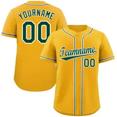 Yellow Green-White Classic Authentic Baseball Jersey 1