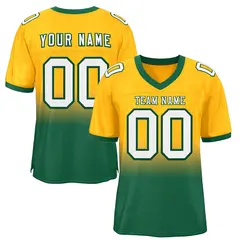 Yellow Green-White Gradient Fashion Outdoor Football Jersey 1