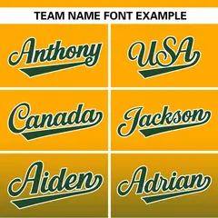 Yellow Green-White Gradient Pinstripe Baseball Jersey 3