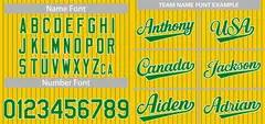 Yellow Green-White Stripe Authentic Fashion Baseball Jersey 3