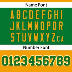 Yellow-Kelly Green Raglan Sleeves Football Jersey 4